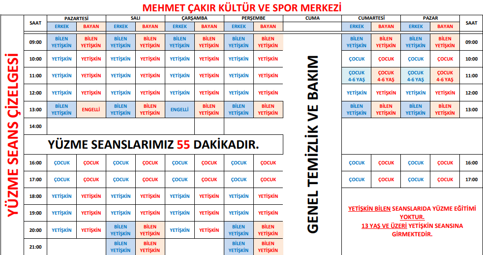 Üsküdar Belediyesi Mehmet Çakır Kültür ve Spor Merkezi Yüzme Seansları 2022