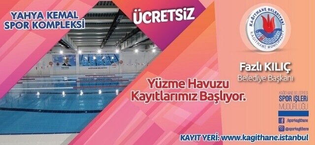 Kağıthane Belediyesi Yahya Kemal Spor Kompleksi Ücretsiz Yüzme Havuzu Kayıtları
